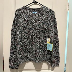 NWT - CeCe Women's Multicolored Crew-Neck Sweater